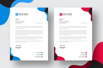simple and nice looking letterhead word format within 4 hours