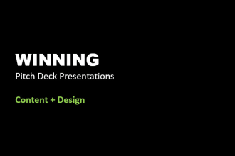 write content for a winning pitch deck presentation