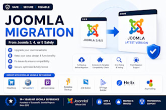 migrate your joomla website from joomla 3, 4, or 5 safely