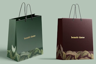 design professional shopping bags, paper bags, and packaging