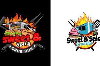 do modern monogram wordmark emblem food drink restaurant logo design
