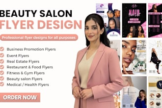 design beauty salon, spa, hair, eyelash, skin care  price list flyer