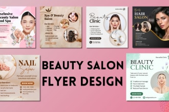 design beauty salon, spa, hair, eyelash, skin care  price list flyer