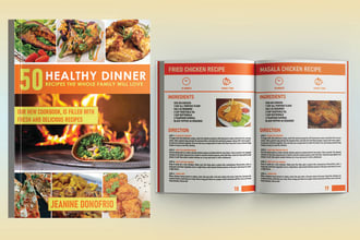 design cookbook or recipes book