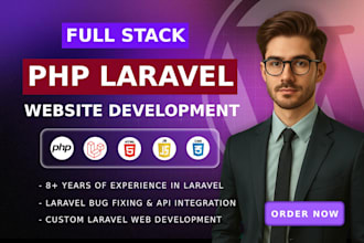 do website development as full stack developer PHP laravel developer reactjs