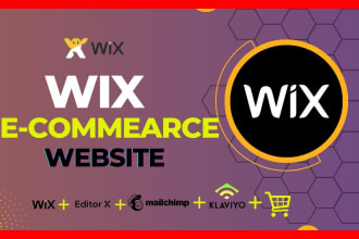 design wix ecommerce website or ecommerce landing page or online store