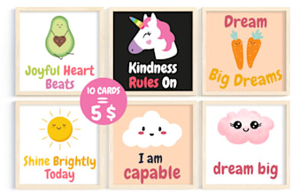 design kids affirmation cards
