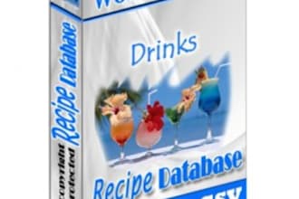 send you a drink recipe Database with more than 8000 drink recipes