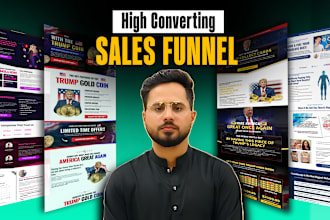 sales funnel in clickfunnels, systeme io, gohighlevel, landing page design