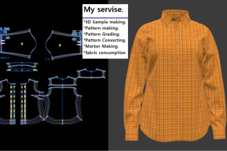 make sewing pattern, grading, adjusting ,with 3d fitting