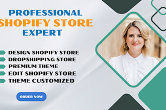 build shopify store, dropshipping store,responsive design