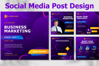 design ads and posts for google, facebook, instagram, and linkedin