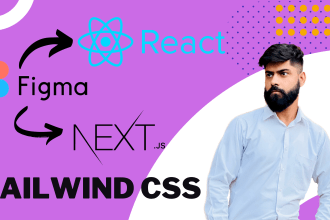convert figma to react js next js website design with tailwind css