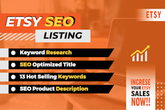 create etsy SEO titles, tags to rank listings and boost sales