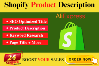write attractive shopify product descriptions with SEO title