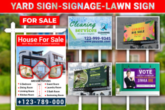 design lawn sign, yard sign, signage and vinyl banner