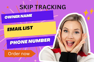 skip tracing real estate lead generation data entry