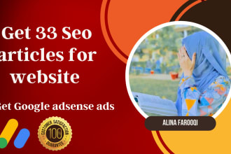 write 33 seo articles for google ads and website
