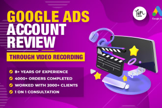 provide google ads account audit via video recording
