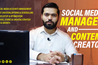 be your social media marketing manager and creative content creator