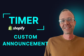 code a announcement bar with countdown section for shopify