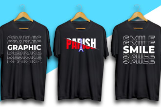 create minimalist trendy and typography custom t shirt design