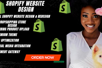 redesign shopify store, design shopify store, dropshipping shopify store