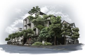do professional landscape and architectural sketches and perspectives
