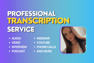 transcribe audio or video to text transcription