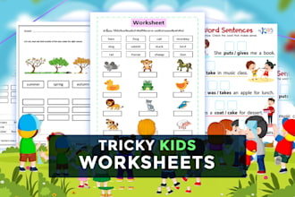 design worksheets and other learning material for your kids