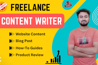 be freelance content writer for your website