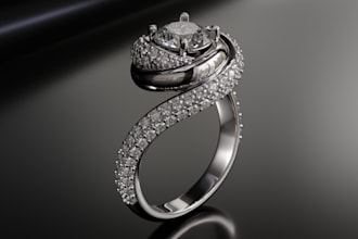 create a 3d jewelry cad design model for printing