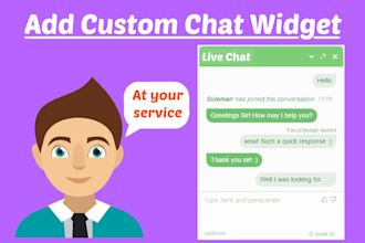 add custom live chat widget to your website