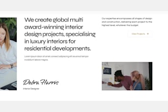 develop website for interior designers or architectures