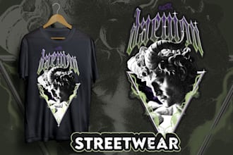 design urban streetwear designs in edgy grunge  style
