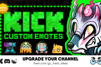 draw pro emotes for discord, tiktok and kick