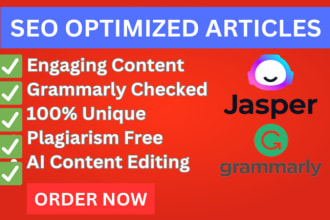 write engaging seo optimized content or articles using jasper or jarvis ai