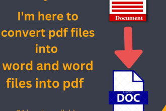 convert pdf files to word and word files into pdf