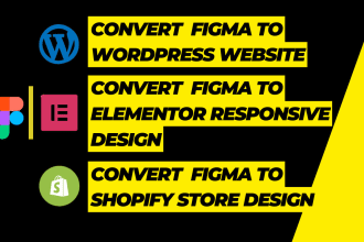 convert figma to wordpress or figma to shopify store design
