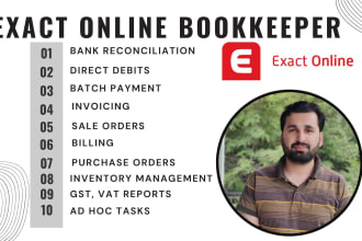 do bookkeeping on exact online accounting software