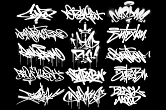 make graffiti tag illustration for your logo