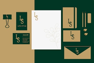 design modern, luxury business card, letterhead and envelope