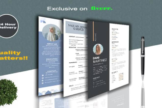 create a resume, portfolio for tech, educational business