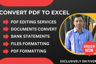 convert pdf to word, microsoft excel and data entry typing