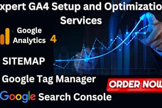 setup google analytics 4, search console, conversion event tracking on website