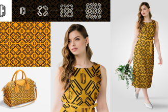 design luxury seamless textile or clothing monogram pattern