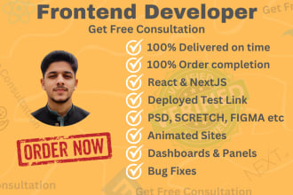 be your best front end web developer in reactjs and nextjs