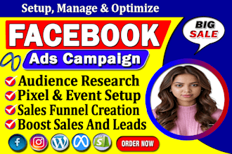 be your facebook and instagram ads campaign manager, run shopify fb ads