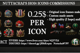 make hoi4 focus, national spirit or tech icons for you