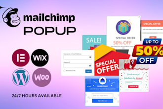 create, fix contact, mailchimp, signup, popup, gravity form